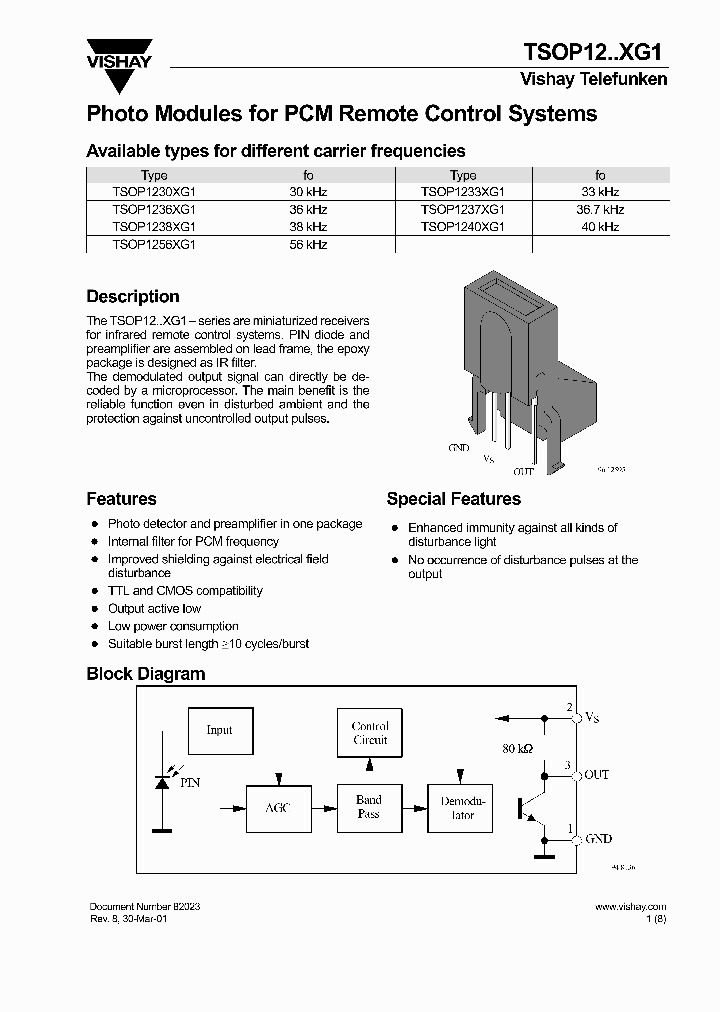 TSOP1230XG1_4601072.PDF Datasheet