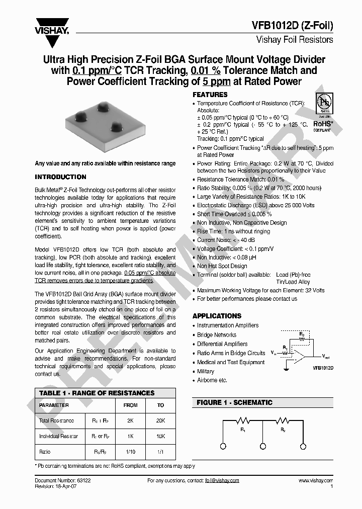 VFB1012D_4303292.PDF Datasheet