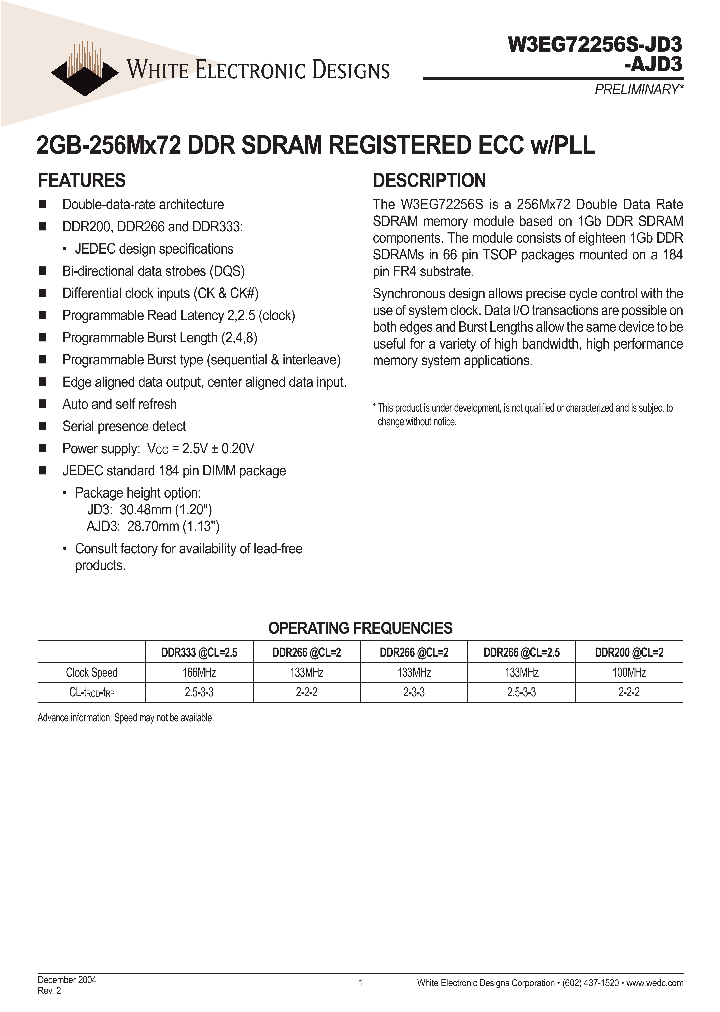 W3EG72256S263AJD3_4351100.PDF Datasheet