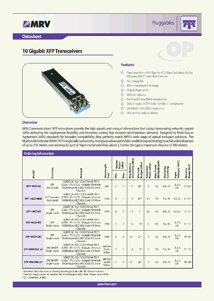 XFP-10GD-IR2_4873091.PDF Datasheet