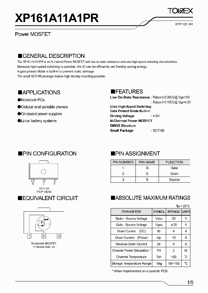 XP161A11A1PR1_4320900.PDF Datasheet