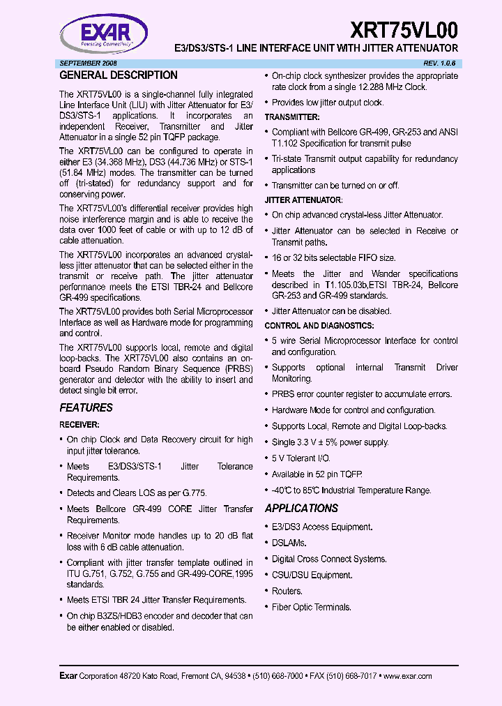 XRT75VL00IV_4853302.PDF Datasheet