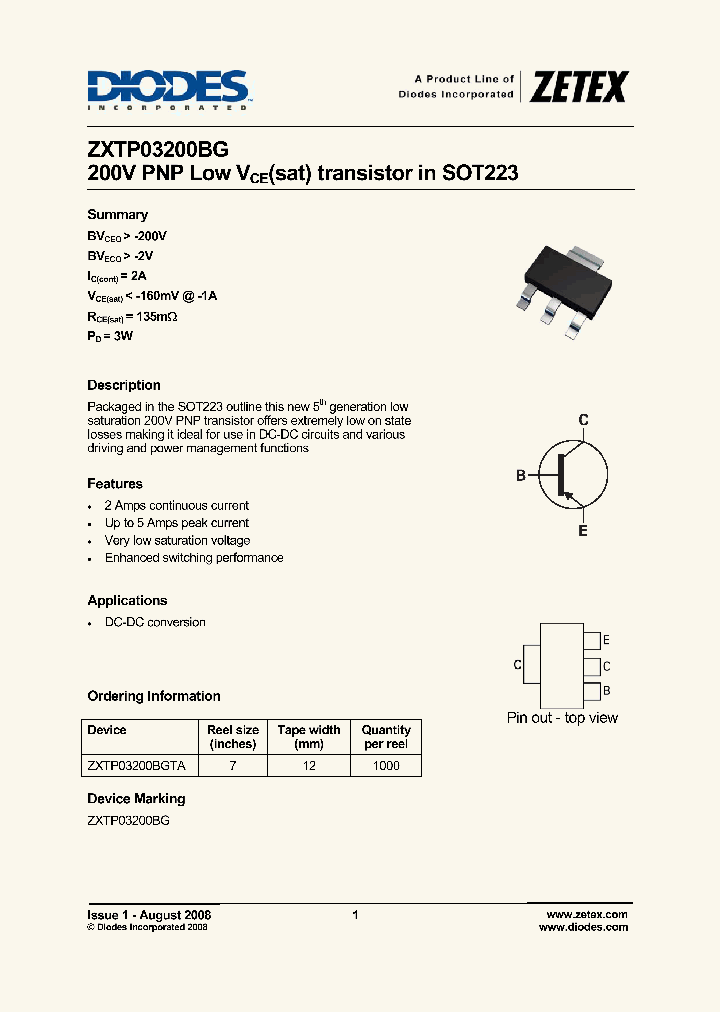 ZXTP03200BG_4332983.PDF Datasheet