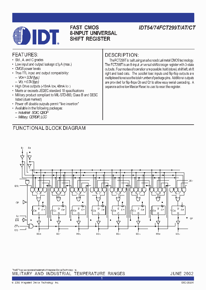 74FCT299TDS32652_971062.PDF Datasheet