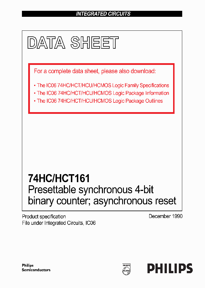74HCHCT161CNV2_971130.PDF Datasheet