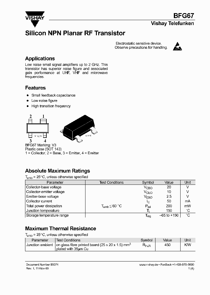 BFG67_976030.PDF Datasheet