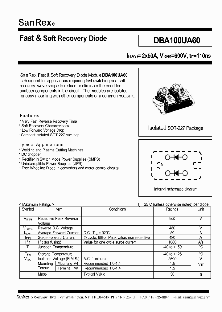 DBA100UA60_978713.PDF Datasheet