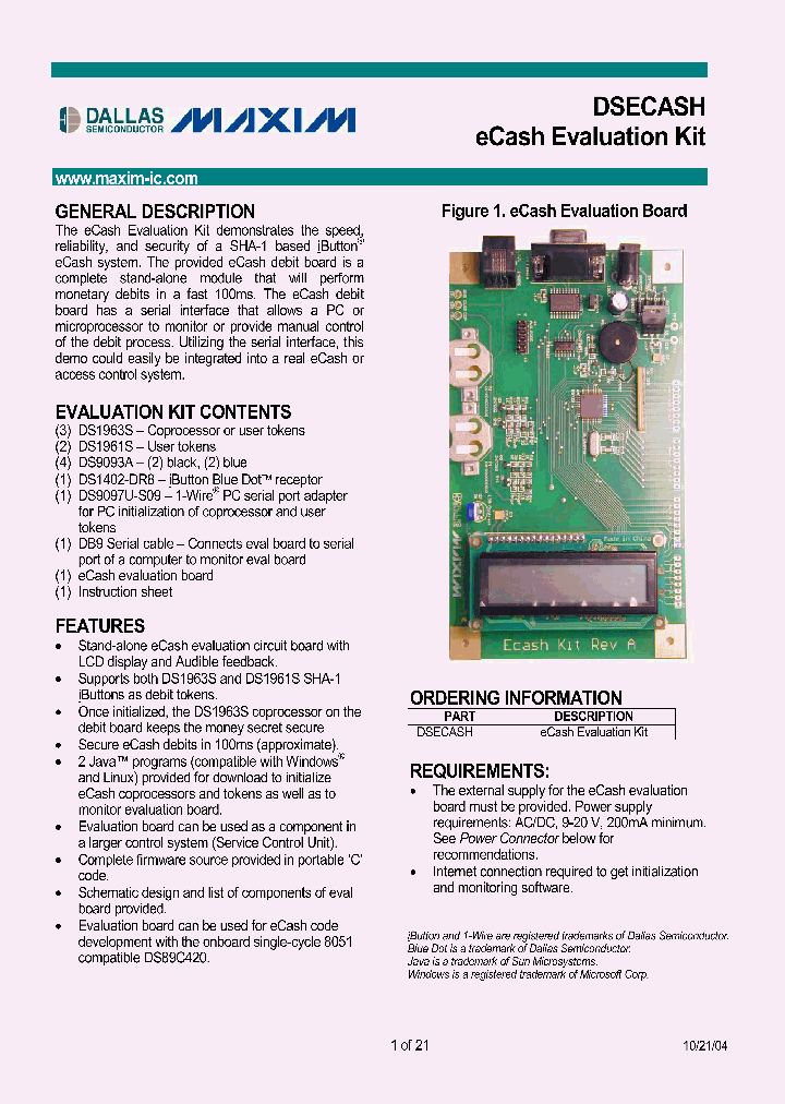 DSECASH_979365.PDF Datasheet