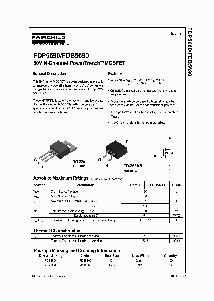 FDB5690_984007.PDF Datasheet