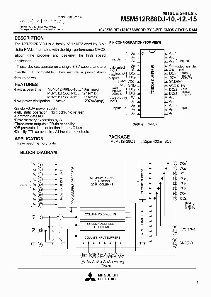 M5M512R_989542.PDF Datasheet