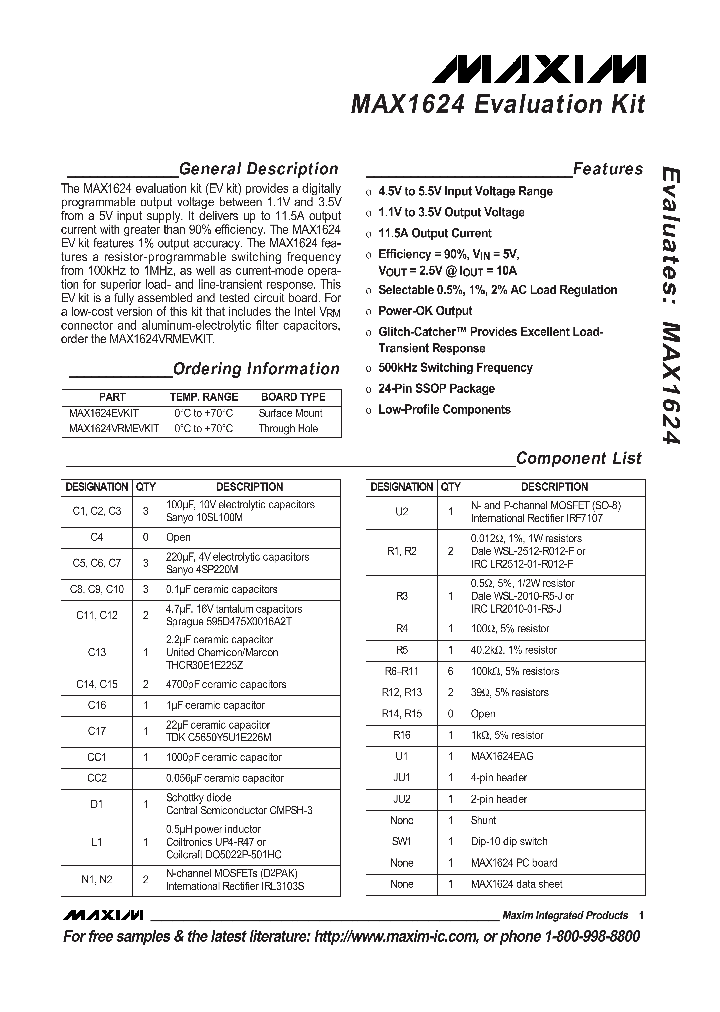 MAX1624EVKIT_990084.PDF Datasheet