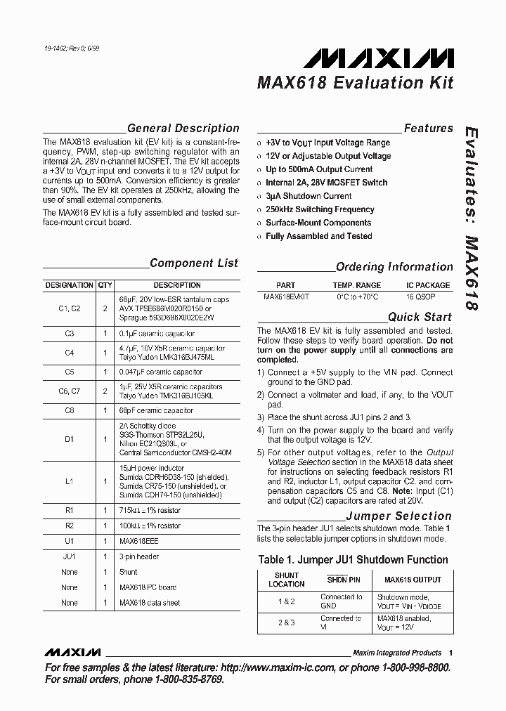 MAX618EVKIT_990518.PDF Datasheet