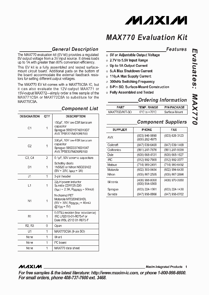 MAX770EVKIT_990599.PDF Datasheet