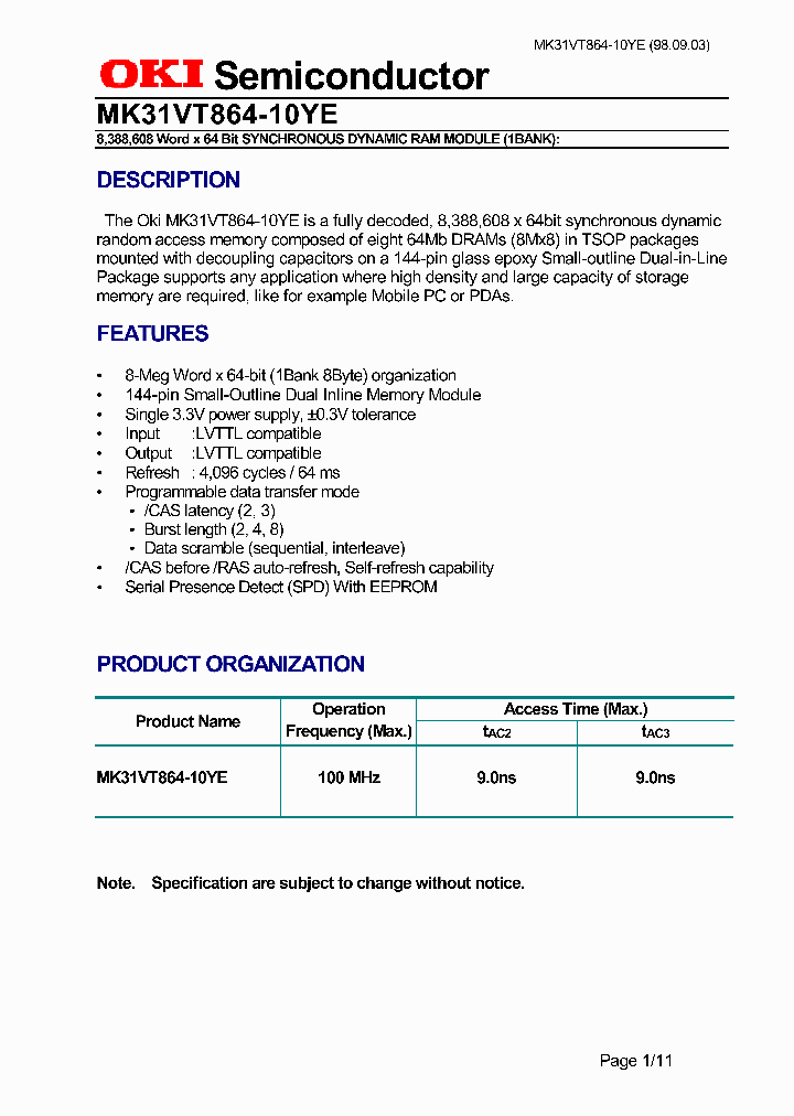 MK31VT864-10YE_991390.PDF Datasheet