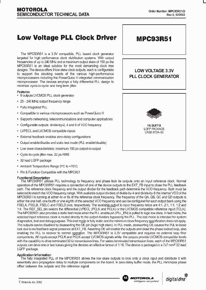 MPC93R51_991826.PDF Datasheet