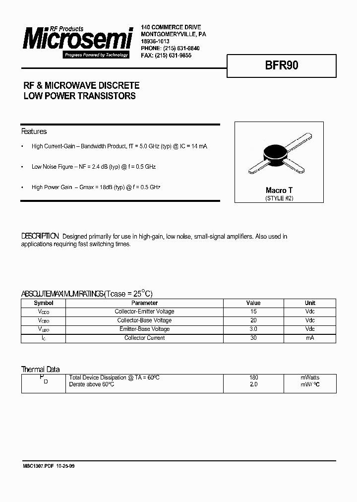 MSC1307_992120.PDF Datasheet