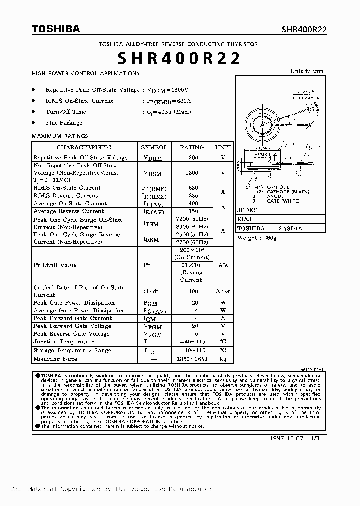 SHR400R22_1002152.PDF Datasheet