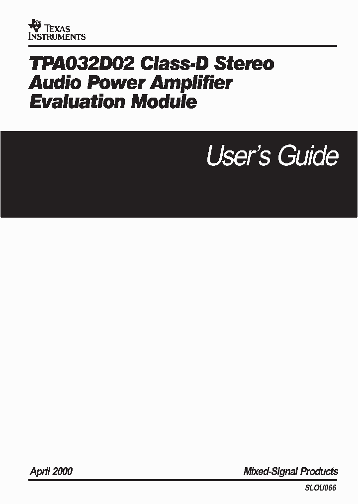 SLOU066_1003121.PDF Datasheet