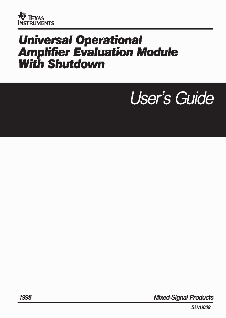 SLVU009_1003710.PDF Datasheet