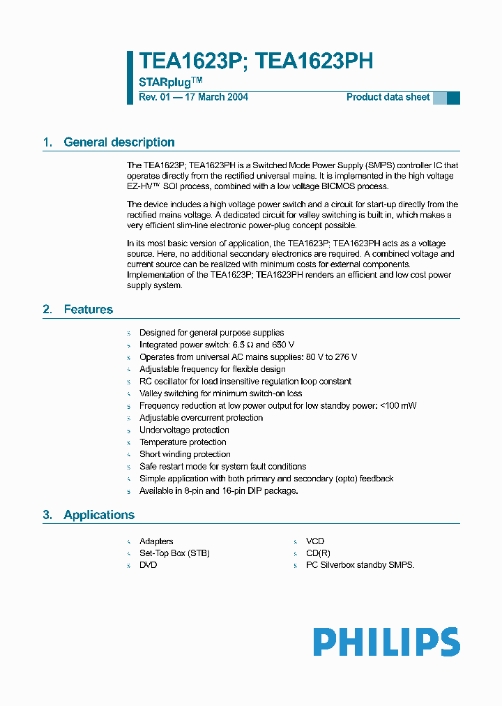 TEA1623_1005353.PDF Datasheet