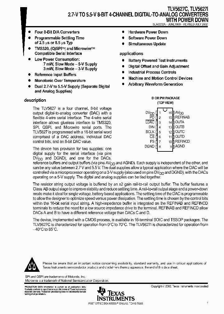 TLV5627_1005783.PDF Datasheet