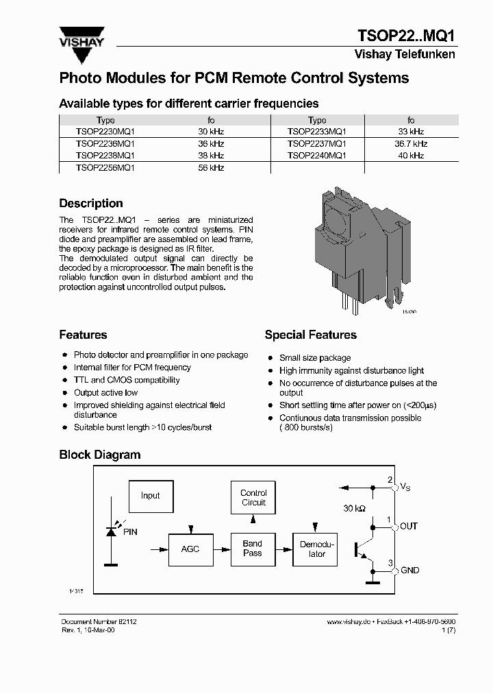 TSOP22MQ1_1006353.PDF Datasheet