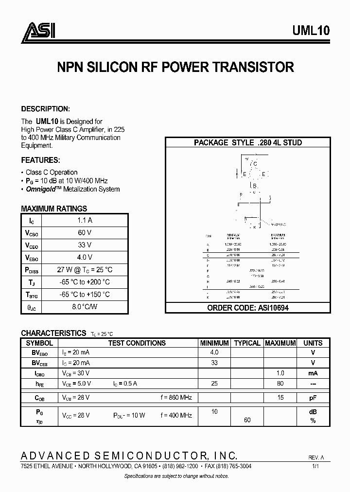 UML10_1006842.PDF Datasheet