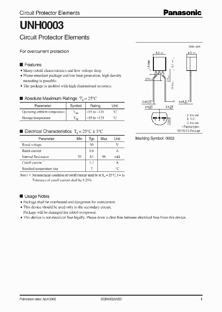 UNH0003_1006855.PDF Datasheet