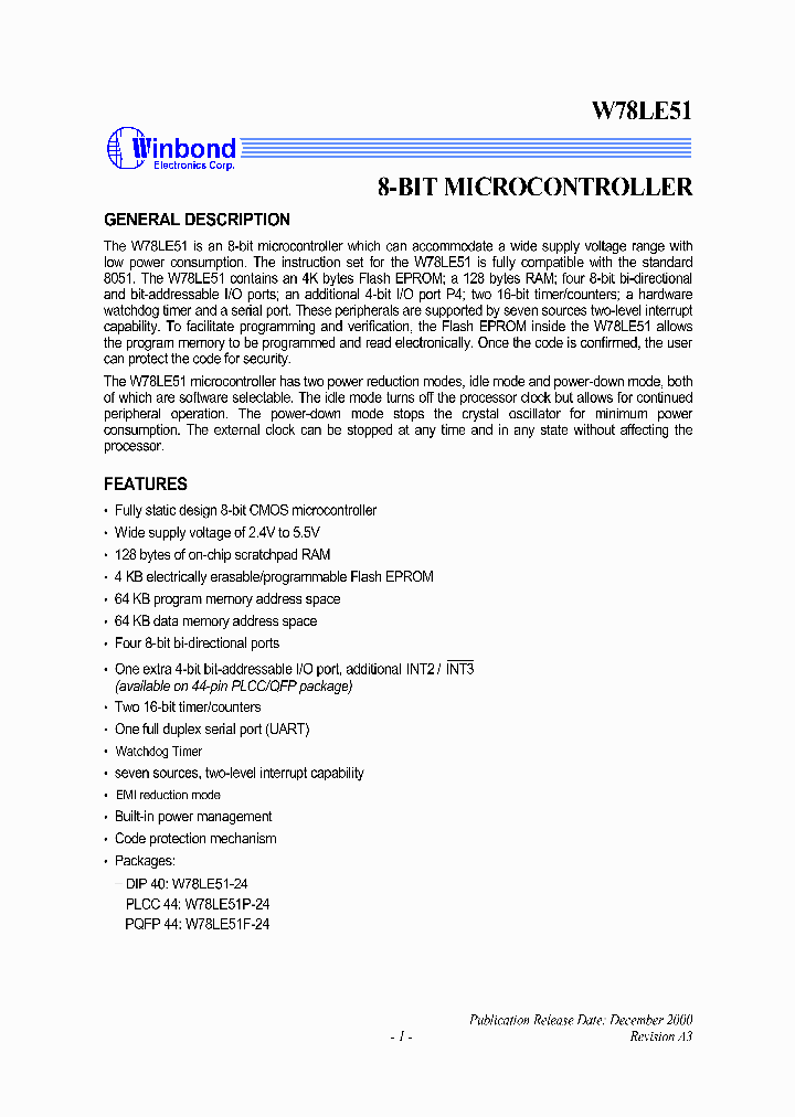 W78LE51C1_1007469.PDF Datasheet