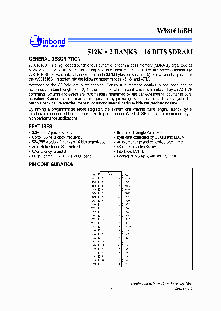 W981616BH_1007600.PDF Datasheet