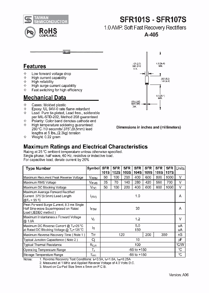 SFR101S1_4927371.PDF Datasheet