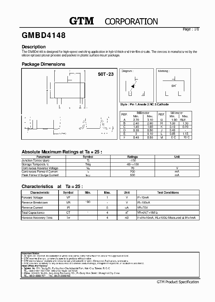 GMBD4148_4934660.PDF Datasheet