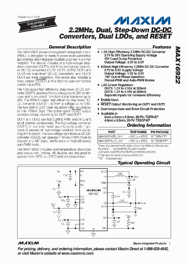 MAX16922ATP_4935853.PDF Datasheet