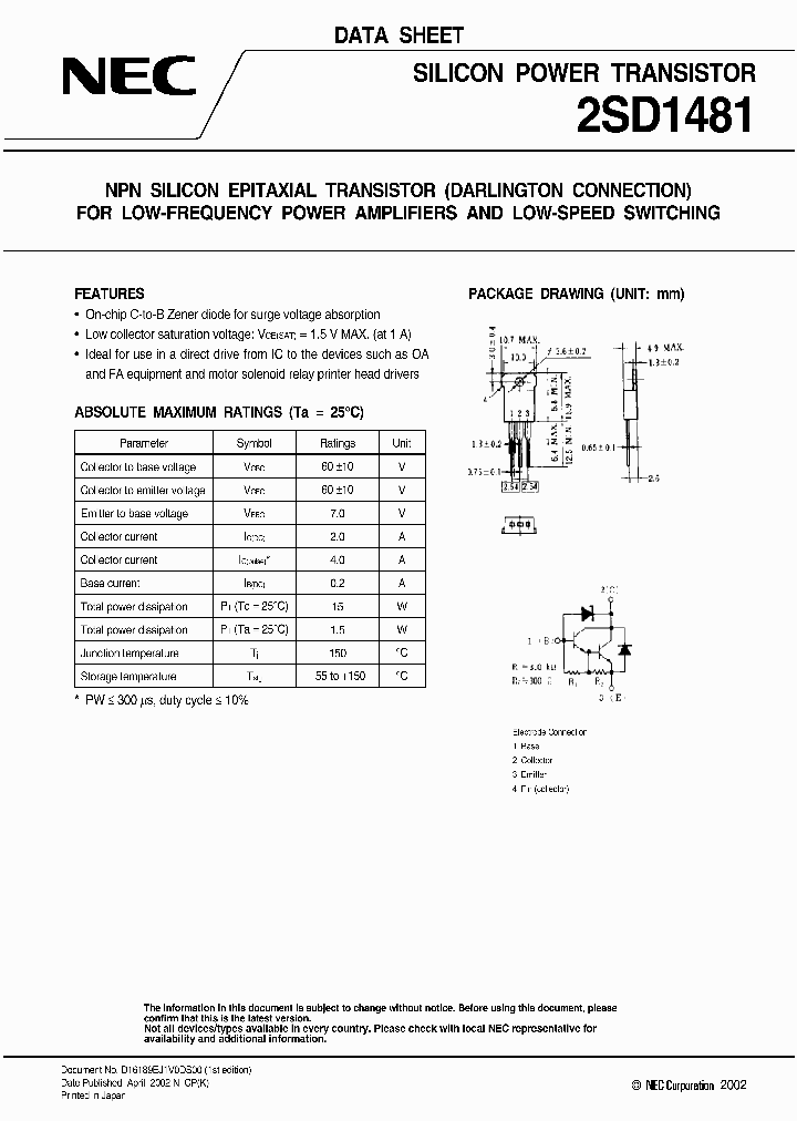 2SD1481_4936756.PDF Datasheet