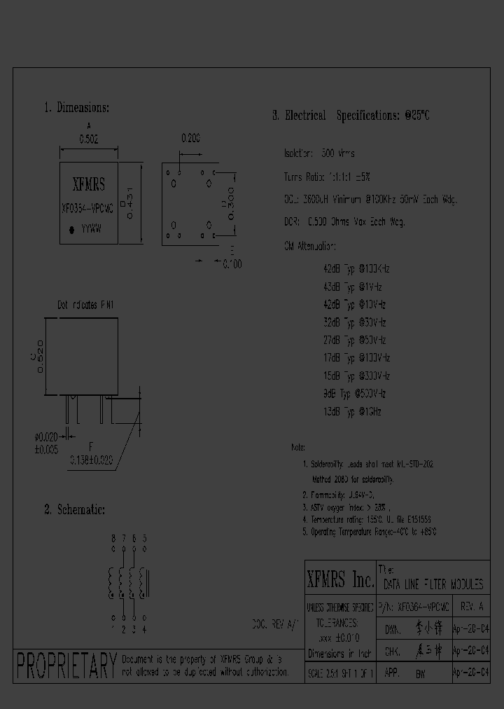 XF0364-VPCMC_4961073.PDF Datasheet