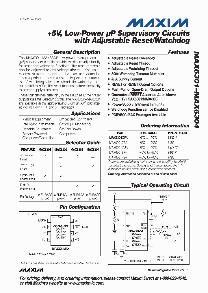 MAX6302EPA_4965525.PDF Datasheet