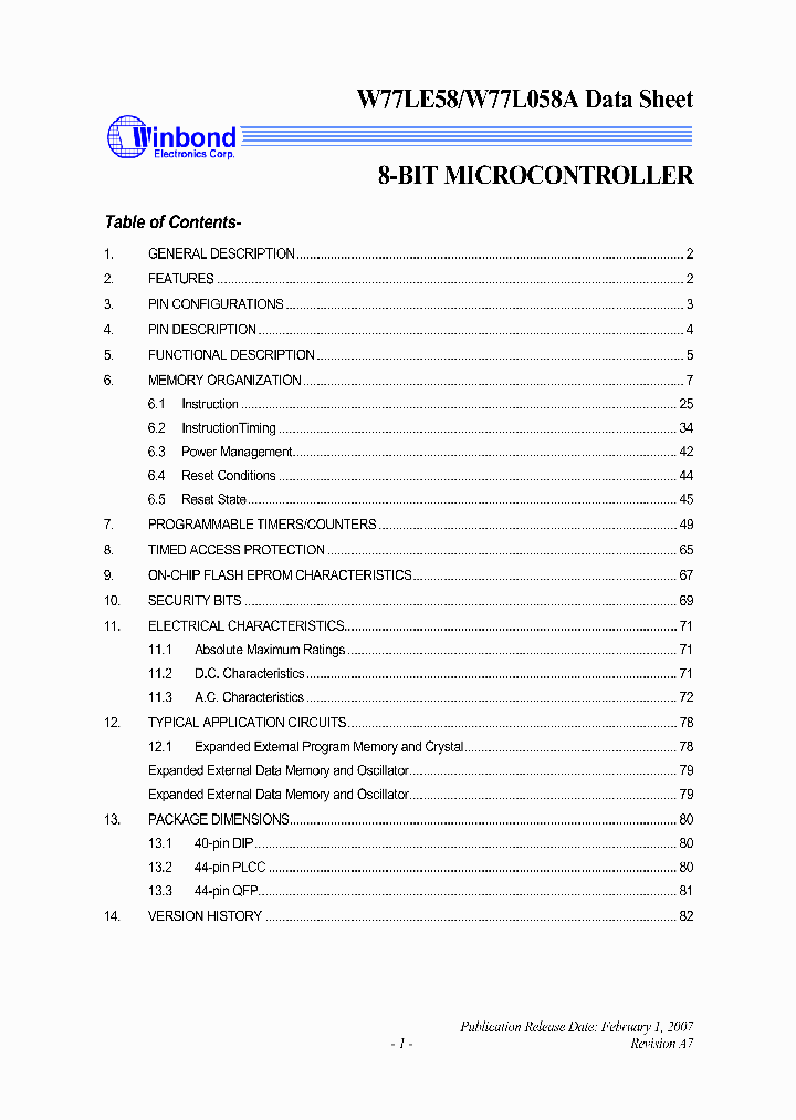 W77LE5807_4970843.PDF Datasheet