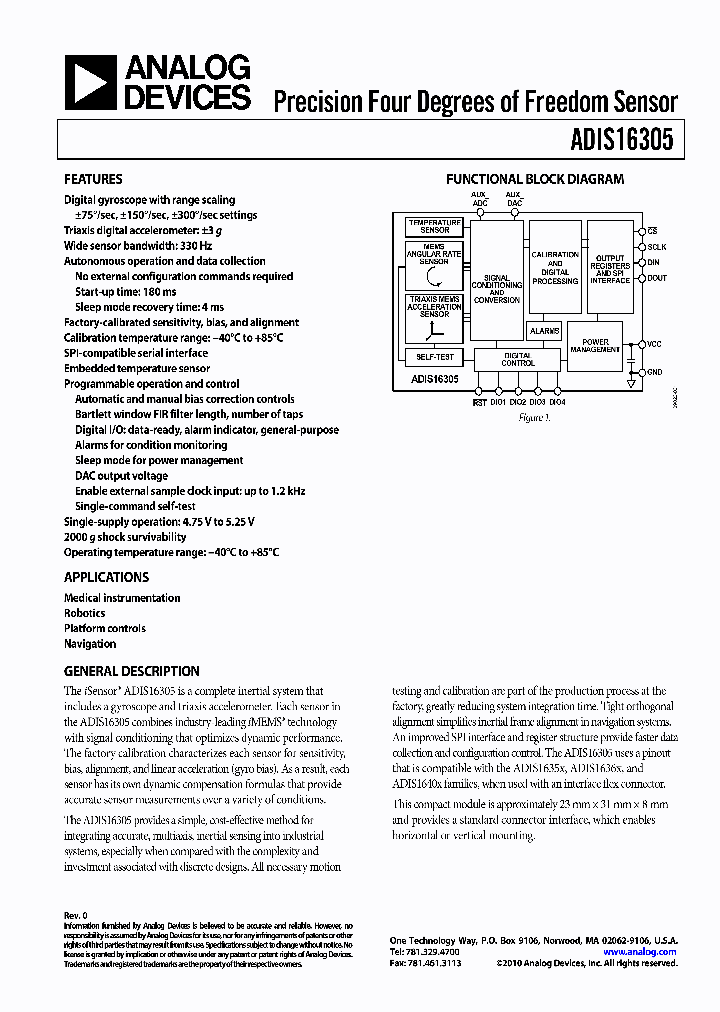 ADIS16305_4973119.PDF Datasheet