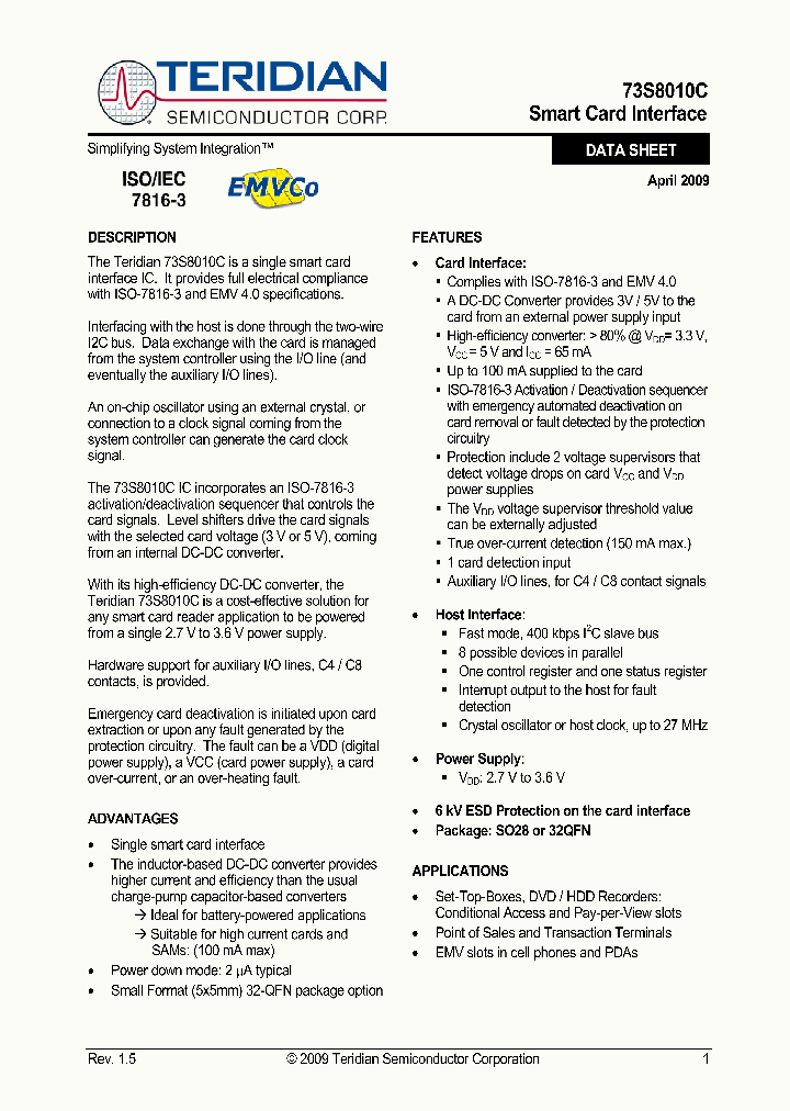 73S8010C-ILF_4976249.PDF Datasheet