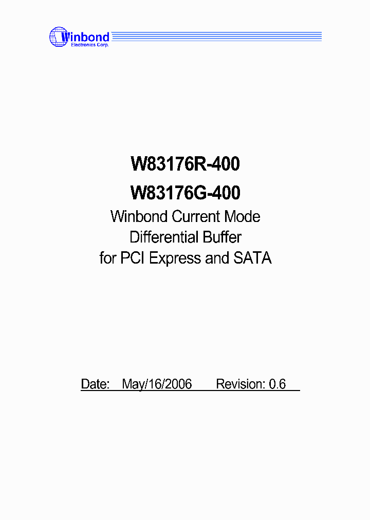 W83176G-400_4986202.PDF Datasheet