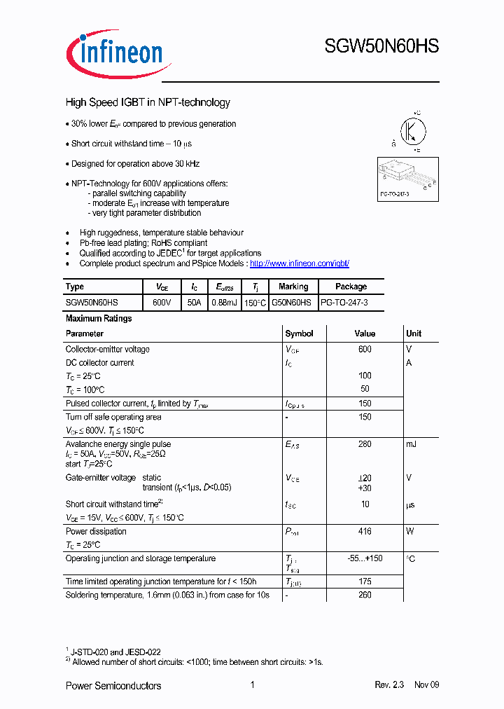 SGW50N60HS_4989550.PDF Datasheet