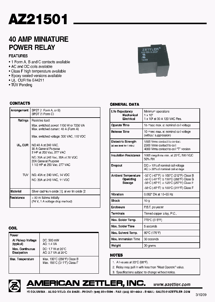 AZ21501-1A-110D_5000679.PDF Datasheet