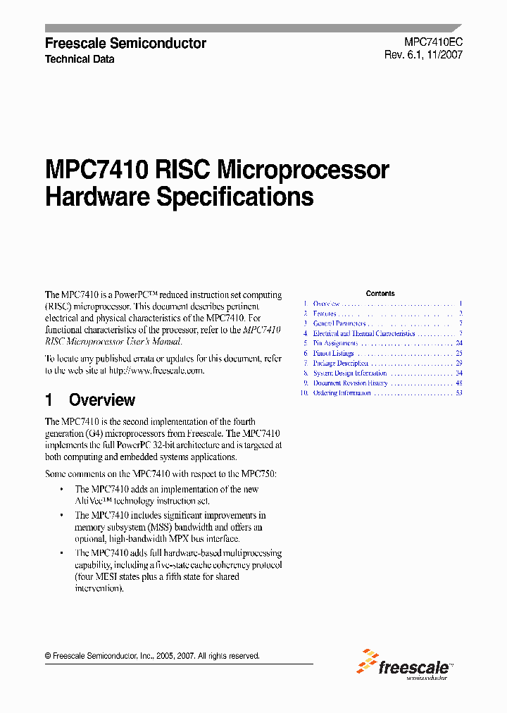 MPC7410_5004865.PDF Datasheet