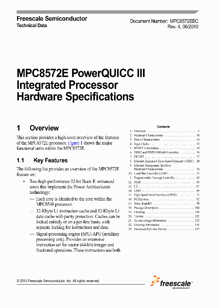 MPC8572ECPXAULB_5015142.PDF Datasheet