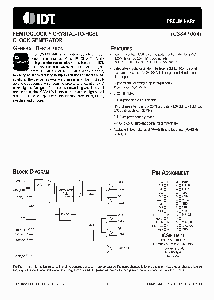 ICS841664I_5017204.PDF Datasheet