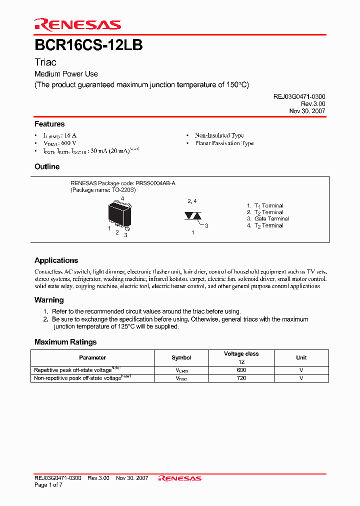 BCR16CS-12LB_5020609.PDF Datasheet