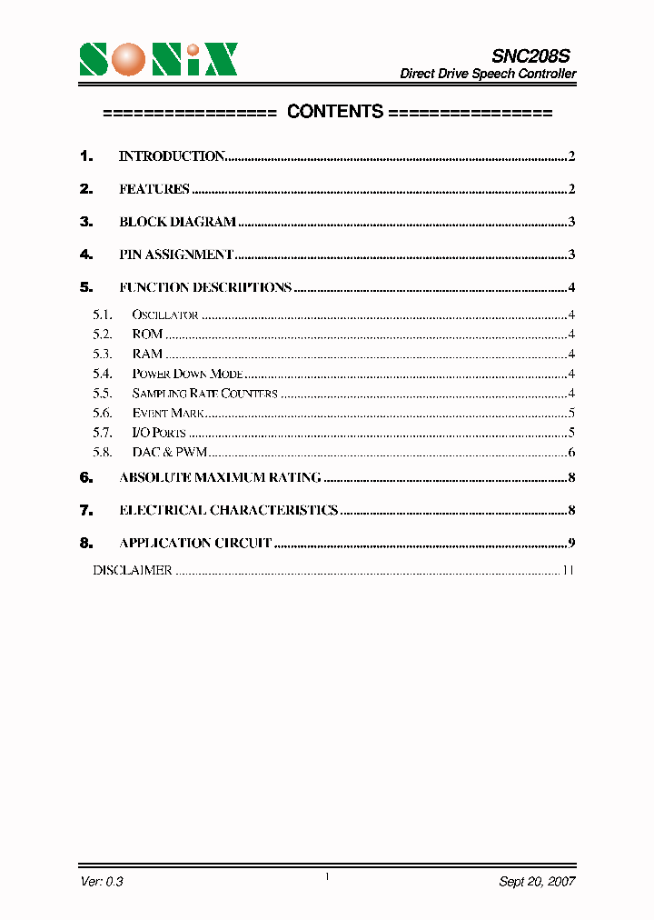 SNC208S_5033685.PDF Datasheet