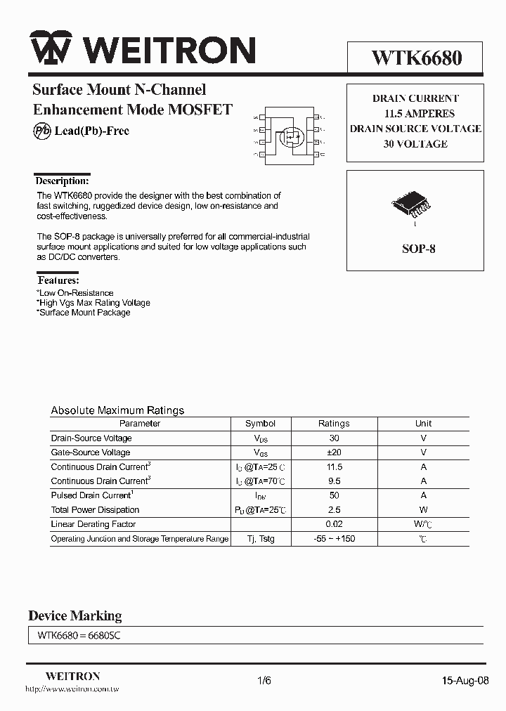 WTK6680_5035210.PDF Datasheet