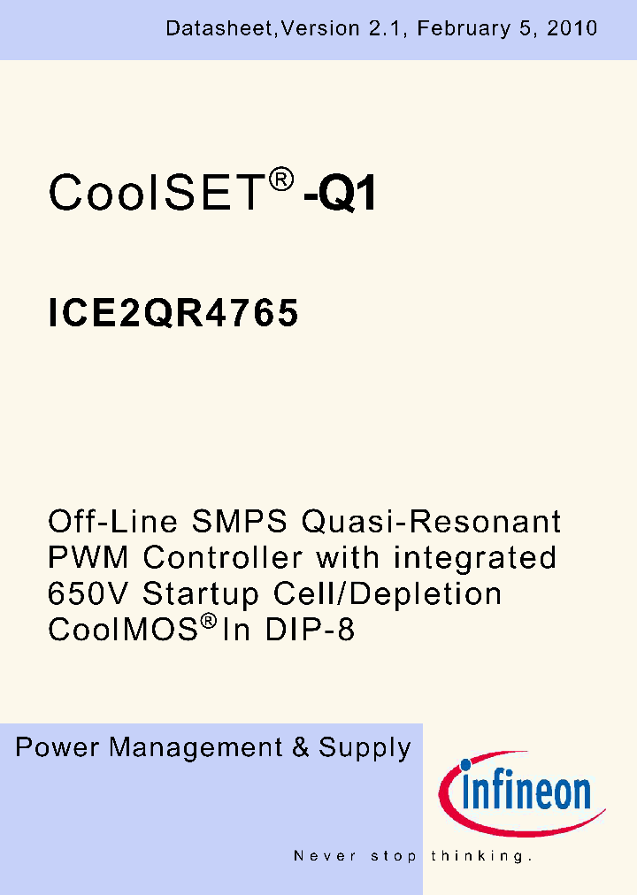ICE2QR4765_5038758.PDF Datasheet