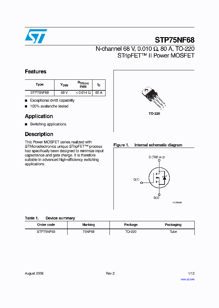 STP75NF68_5042466.PDF Datasheet